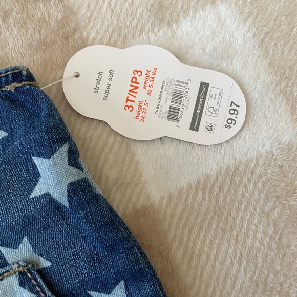 Starry Denim Kids Overall Dress NWT - Picture 3 of 4